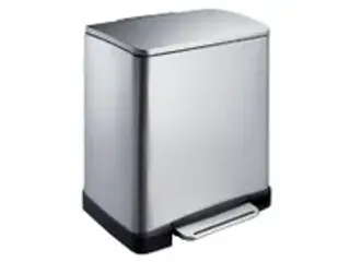 OUTLET Afvalbak Pedaalemmer Rechthoekig 20 Liter Mat Rvs - 1