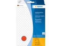 Etiket Herma 2212 Rond 8mm Rood 5632 Stuks