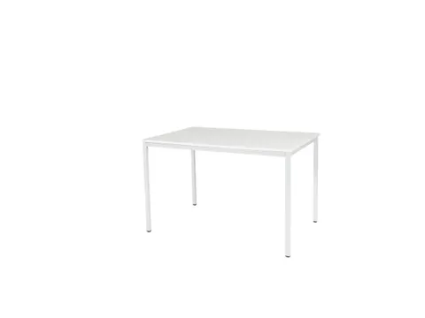 Domino Basic Tafel Vaste Hoogte 1200x800mm Grijs 25mm Wit 4-Poots