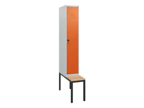 Armoire vestiaire avec banc HxlxP 1950x300x815mm 1compart.