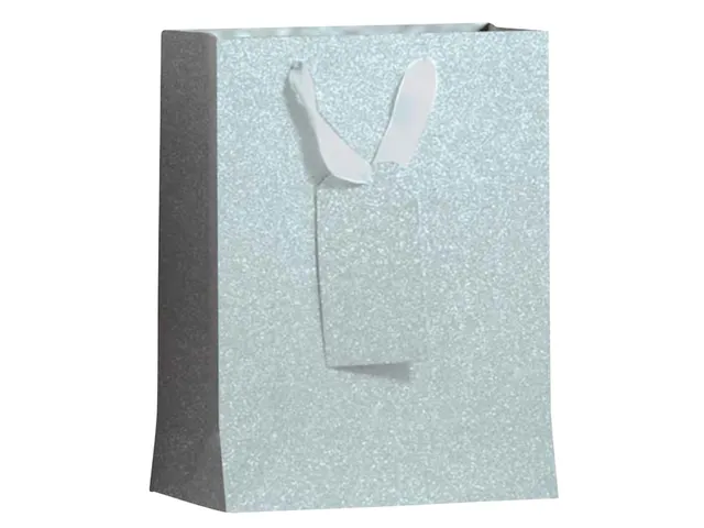 Cadeautas IG Group Zilver glitter 175x98x229mm