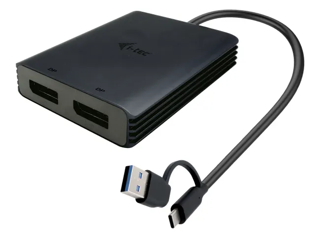 USB-A/USB-C Dual 4K/60 Hz DisplayPort Video Adapter