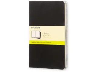 Schrift Moleskine 130x210mm blanco 160 pagina's 70gr zwart set à 3 st - 7
