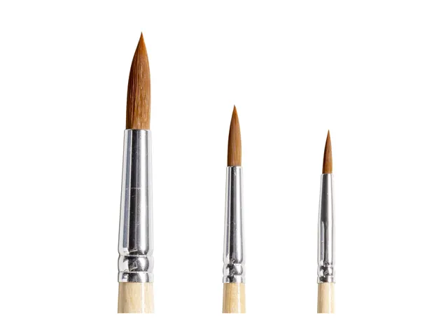 Penseel Qrea synthetisch haar set à 3 breedtes