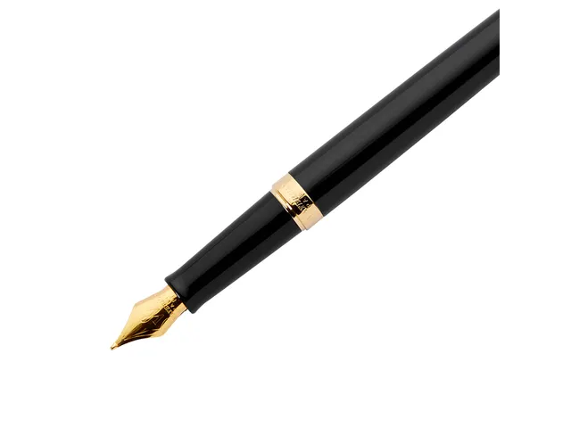 Vulpen Waterman Hémisphère Black lacquer GT Medium Blauwe inkt