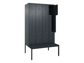 Z-garderobekast,HxBxD 2120x1200x815mm,8vak,vak B 300mm,cil.-slot - 2