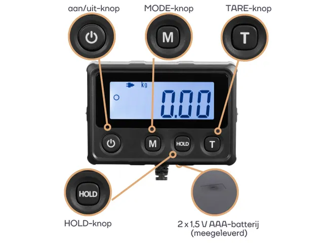 Digitale Postweegschaal Met Extern Display - 100kg / 10g