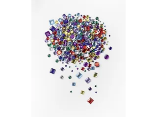 Glitter steentjes Folia 800 stuks diverse kleuren en afmetingen - 2