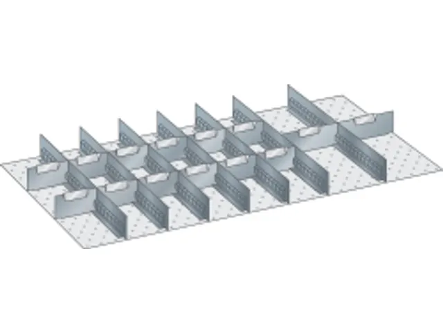 Sleufscheidingswandset,7Xsleufwand/14Xscheidingsplaat