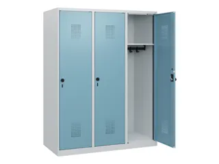 schoollocker,HxBxD 1530x1200x500mm,3vak,vak B 400mm,draaigrendel - 1