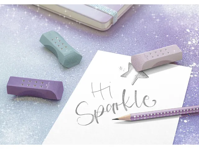 Gum Faber-Castell RollOn Sparkle display 20 stuks assorti kleur: rose,