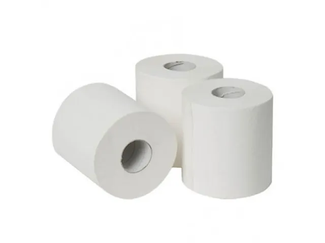 Midi Centerfeed Handdoekrol Wit 1-Laags Cellulose Folie a 6 Rol