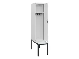 locker met bank,HxBxD 1950x400x815mm,1vak,vak B 400mm,cilinderslot