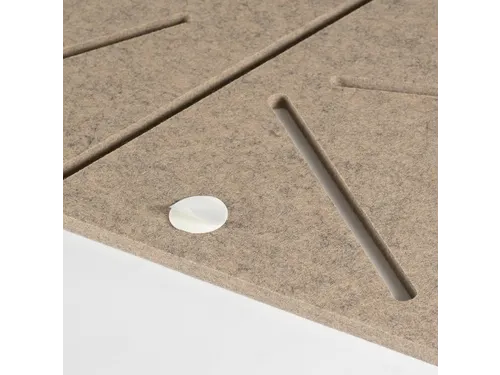 Akoestisch wandpaneel 8-hoek met patroon uitsnede 100x100cm Zand