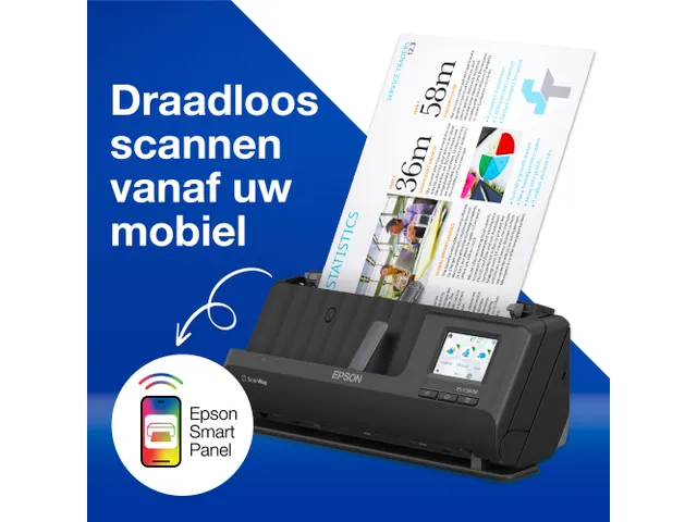 ES-C320W compacte A4-documentscanner met Wi-Fi-connectiviteit en U-tra