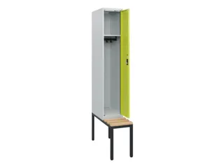locker met bank,HxBxD 1950x300x815mm,1vak,vak B 300mm,cilinderslot - 1