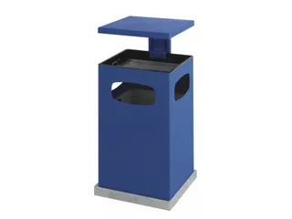 As-papierbak blauw met afneembaar afdak breed 80 Liter - 1