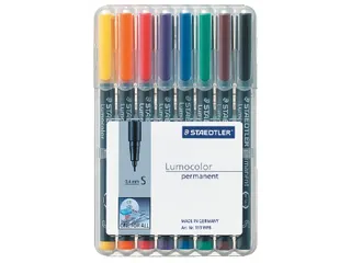 Viltstift Staedtler OHP Lumocolor 313 Super fijn 0.4mm Assorti 8 stuks - 1