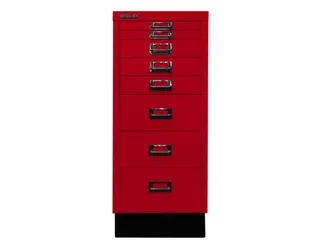kantoor-ladekast HxBxD 670x279x380mm 8 laden romp kardinaalrood staal - 4