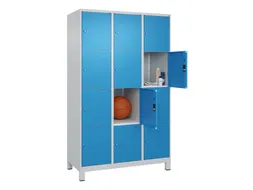 lockerkast,HxBxD 1950x1200x500mm,3x4vakken,vak B 400mm,cil.-slot
