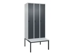 locker voor scheiding van kleding,HxBxD 2120x900x815mm,3vak
