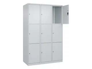 lockerkast,HxBxD 1850x1200x500mm,3x3vakken,vak B 400mm,cil.-slot - 1
