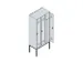 locker voor scheiding van kleding,HxBxD 2120x900x500mm,3vak