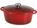 Sitram Tradifonte gietijzeren Braadpan met deksel ovaal 33x25cm Rood