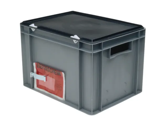 etikettenclip,v. Euronorm-stapelbak,metaal