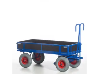 Handtrekwagen 4 Wielen 1000kg 1560x760mm Houten Wanden Luchtbanden - 9