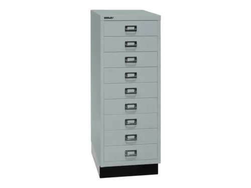 kantoor-ladekast HxBxD 940x349x432mm 9 laden romp lichtgrijs staal