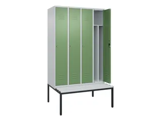 locker voor scheiding van kleding,HxBxD 2120x1200x815mm,4vak - 2