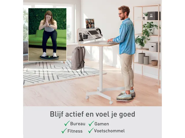 Balansbord Leitz ergo actief 540x65x310mm zwart