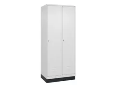 armoire vestiaire noir et blanc HxlxP 1950x800x500mm 2compart.