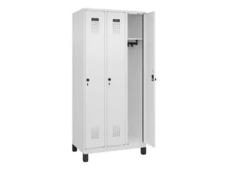 locker,HxBxD 1950x900x500mm,3vak,vak B 300mm,draaigrendel,voeten - 2