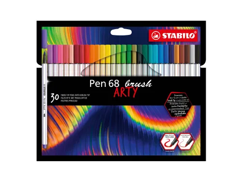 Brushstift STABILO Pen 568/30 Arty assorti set à 30 stuks