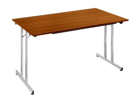 Klaptafel Vrijstaand 140x80 Cm Onderstel Aluminium Kersenhout