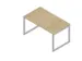bureau,HxBxD 730x1400x800mm,blad eiken,sledeframe aluminium
