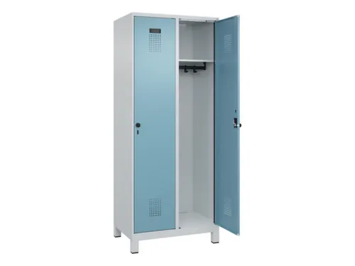 locker,HxBxD 1950x800x500mm,2vak,vak B 400mm,draaigrendel,voeten