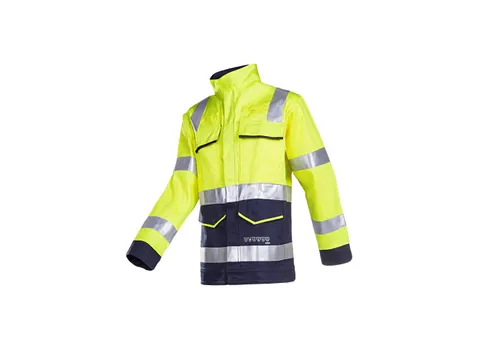 Sioen Millau 010V hi-vis jas, geel/marineblauw, maat 62, per stuk