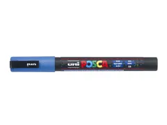 Verfstift Posca PC3M Fijne punt 0,9-1,3mm glitter donkerblauw