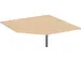 koppelelement voor bureau,90 °,BxD 1225x1225mm,v. C-voet,blad beuken