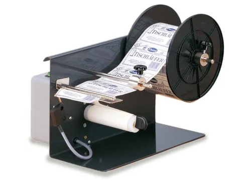 Elektrische Etiketdispenser,V. Voorgesneden/Geponste Etiketten