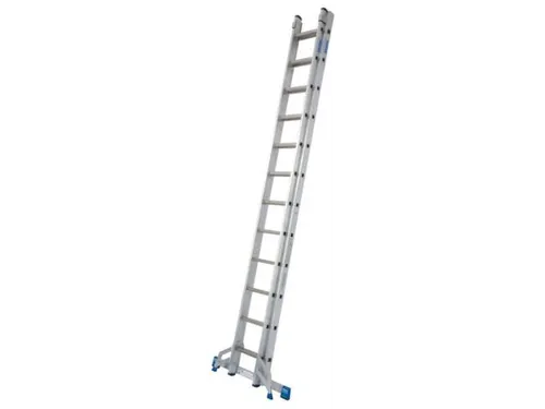schuifladder,2x12,sporten,balk L 3,55-6,05m,2-dlg.,aluminium