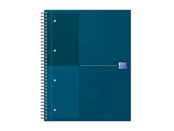 Spiraalblok Oxford International Notebook A4+ lijn Petrol Blauw