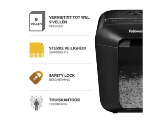 Papiervernietiger Fellowes Powershred LX50 snippers 4x37mm zwart P-4 - 4