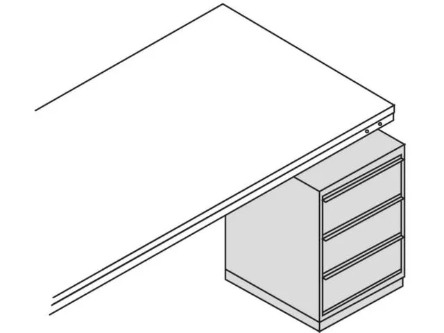 soubassement de tiroir,p. table d'emballage,HxlxP 785x353x600mm