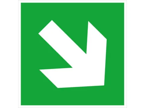 borden voor vluchtroutesignalering,Pijl,pijl omhoog/omlaag,sticker