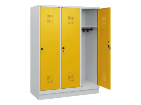 schoollocker,HxBxD 1630x1200x500mm,3vak,vak B 400mm,draaigrendel