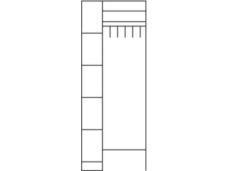 locker met kapstok,HxBxD 1950x960x480mm,romp RAL7016,front RAL7016 - 5